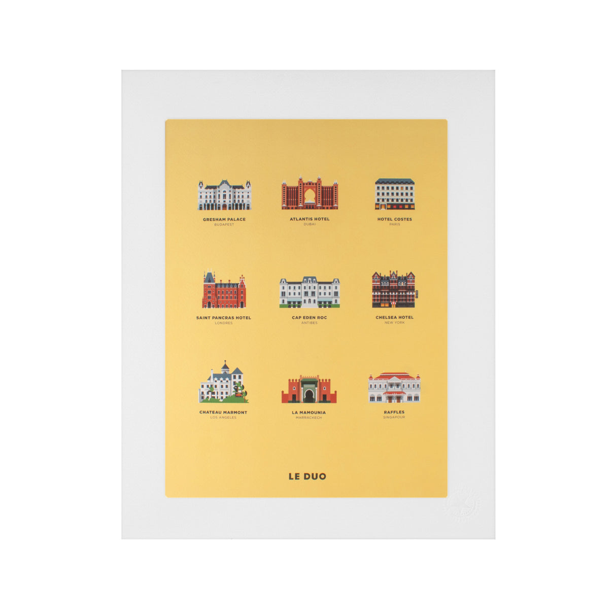 Image Republic Le Duo plakat "PLANCHE HÔTELS" 40X50 cm.