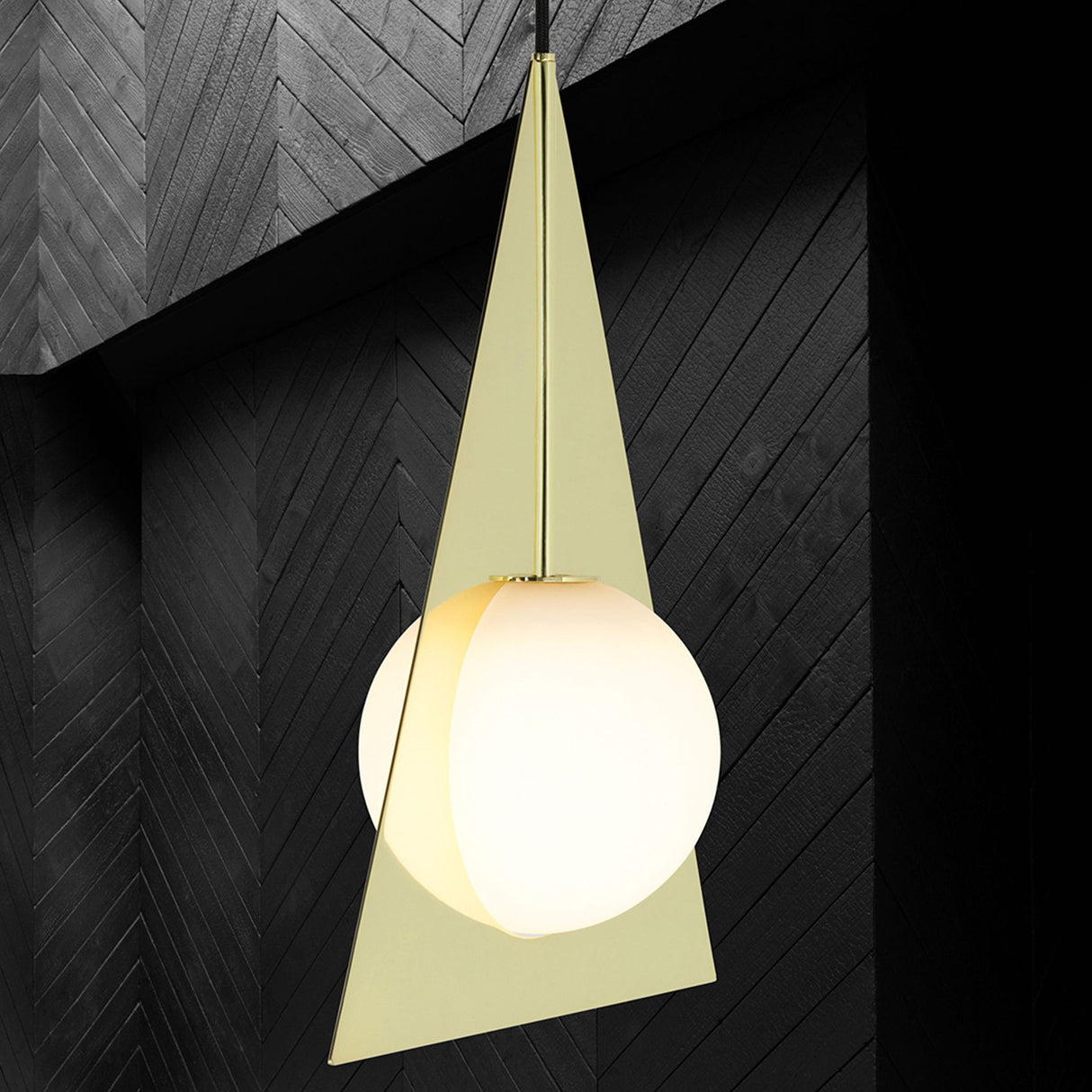 Tom Dixon Plane Triangle Pendel, Messing