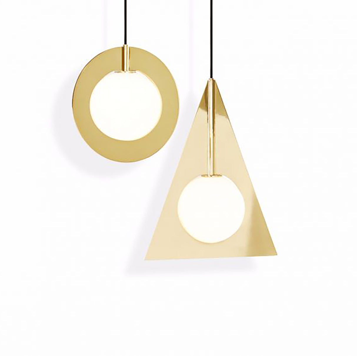 Tom Dixon Plane Round Pendant, Messing