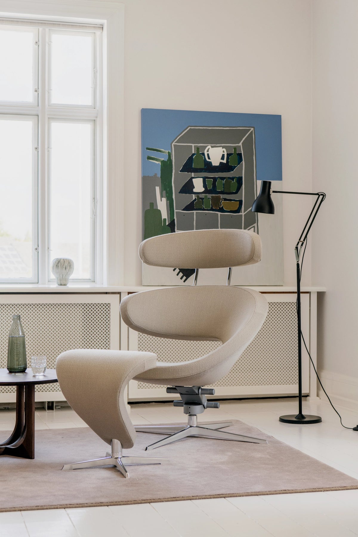 Varier Peel™ loungestol med fotskammel