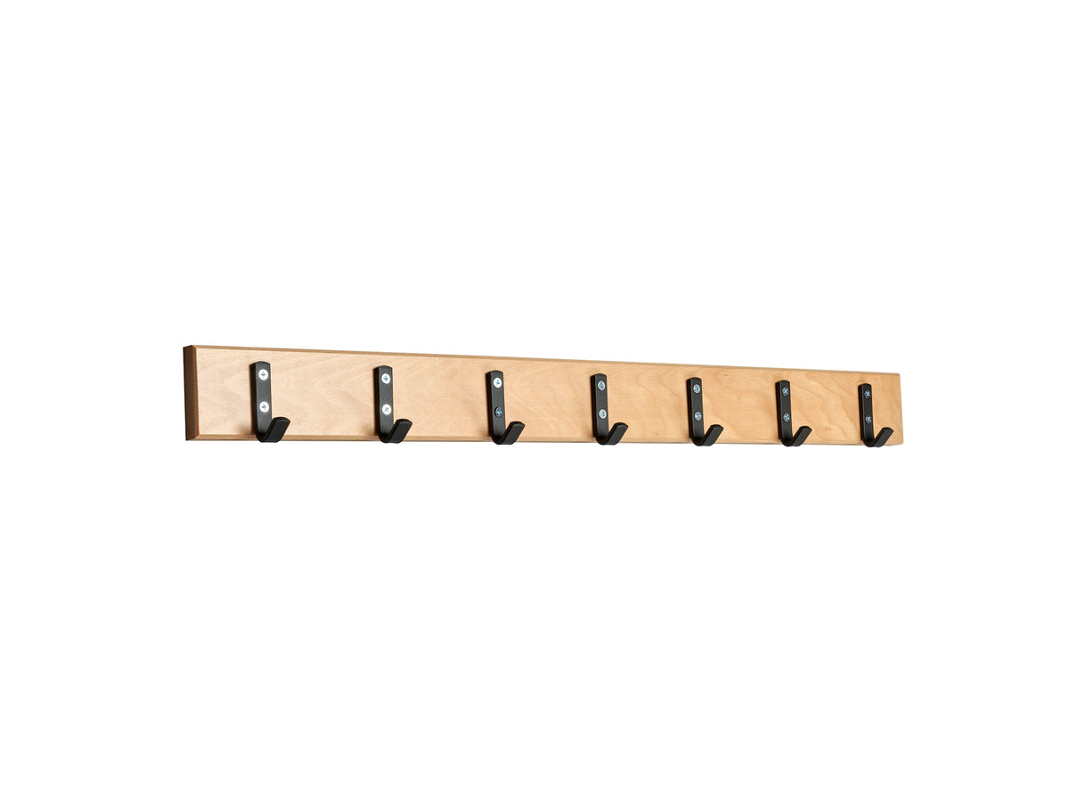 Essem Design Kroklist 1 knaggrekke – sorte kroker. Velg farge og lengde.
