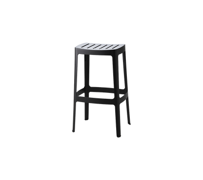 Cane-line Cut barstol, sort aluminium. Velg setepute