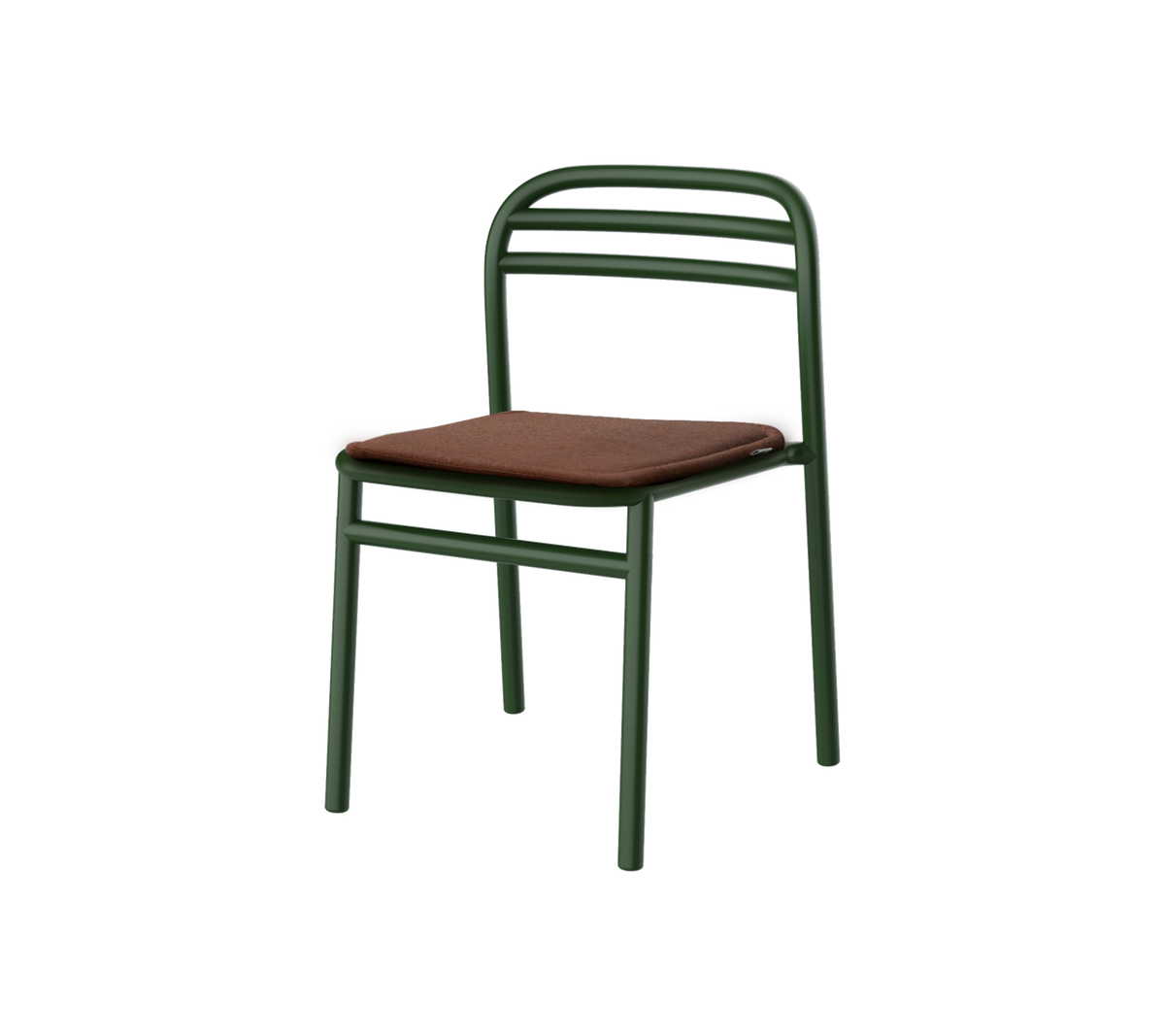 Cane-line Bliss spisestol – Dark green, aluminium / Desert red, Delight m/QuickDry & Airflow