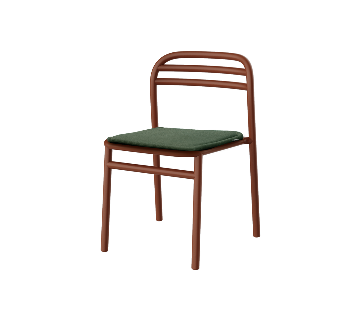 Cane-line Bliss spisestol – Desert red, aluminium / Light green, Delight m/QuickDry & Airflow