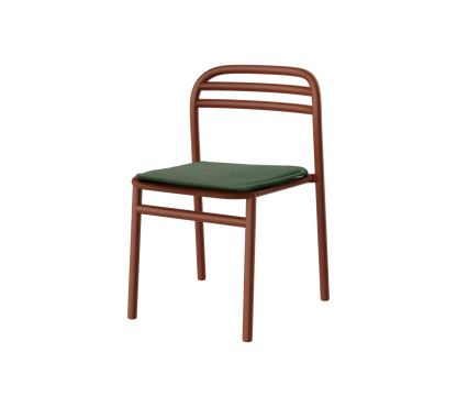 Cane-line Bliss spisestol – Desert red, aluminium / Light green, Delight m/QuickDry & Airflow