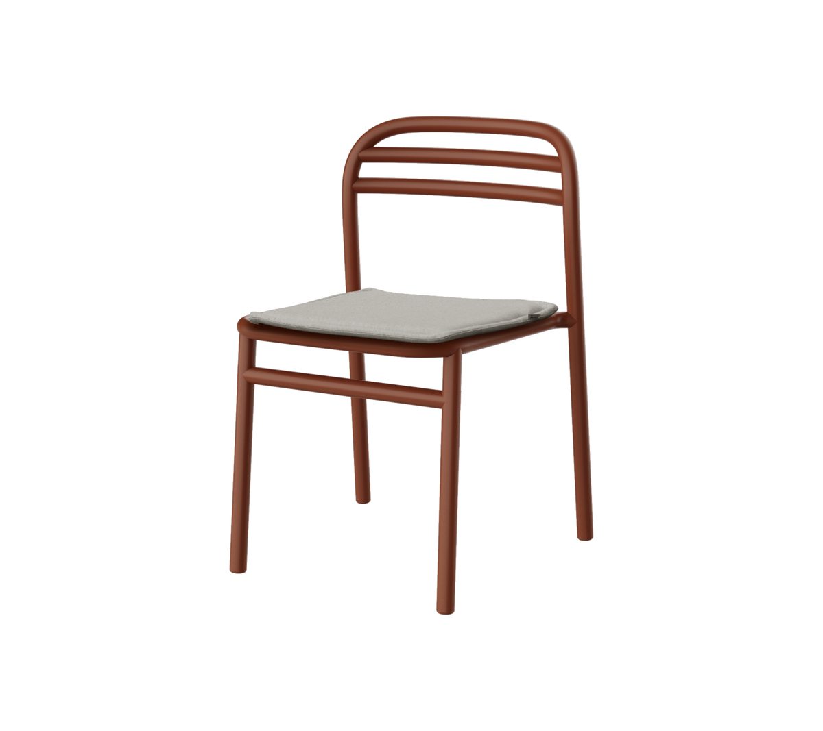 Cane-line Bliss spisestol – Desert red, aluminium / Sand, Natté m/QuickDry & Airflow