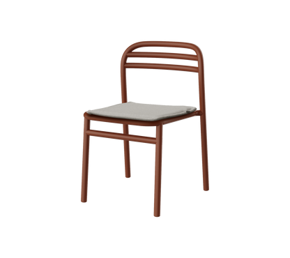 Cane-line Bliss spisestol – Desert red, aluminium / Sand, Natté m/QuickDry & Airflow