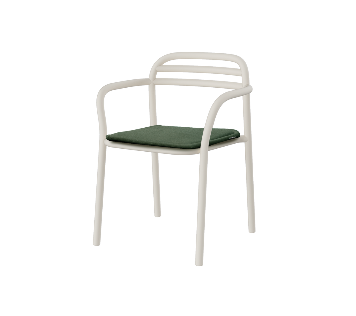 Cane-line Bliss spisestol m/armlener – Sand, aluminium / Light green, Delight m/QuickDry & Airflow