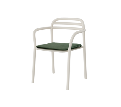 Cane-line Bliss spisestol m/armlener – Sand, aluminium / Light green, Delight m/QuickDry & Airflow