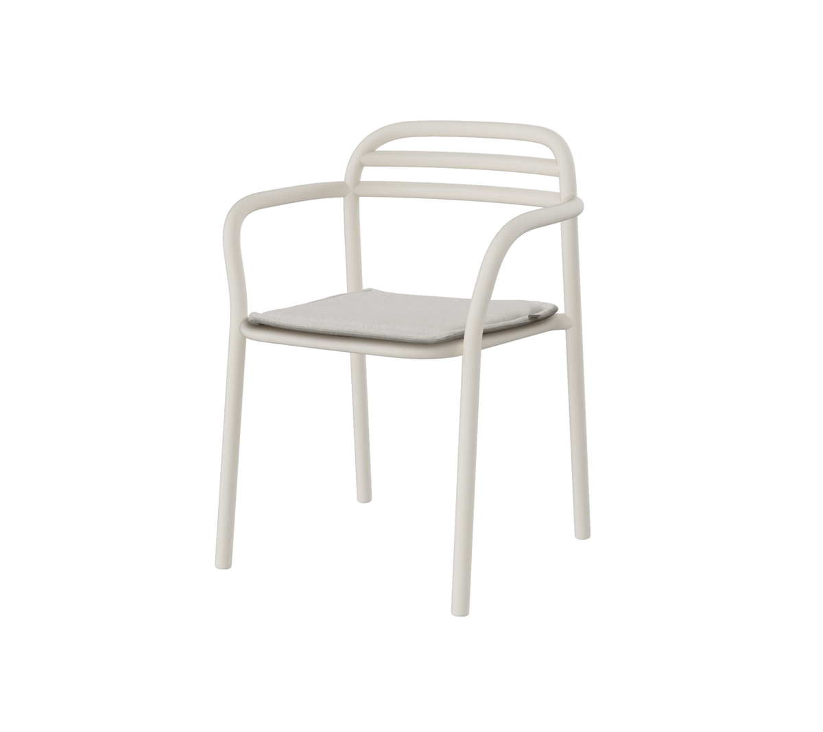 Cane-line Bliss spisestol m/armlener – Sand, aluminium / Sand, Natté m/QuickDry & Airflow