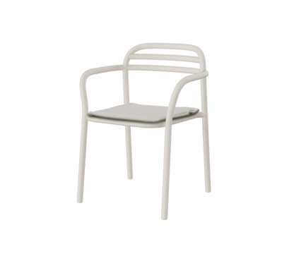 Cane-line Bliss spisestol m/armlener – Sand, aluminium / Sand, Natté m/QuickDry & Airflow