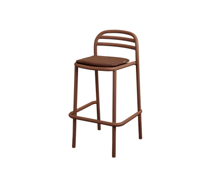 Cane-line Bliss barstol – Desert red, aluminium / Desert red, Delight m/QuickDry & Airflow