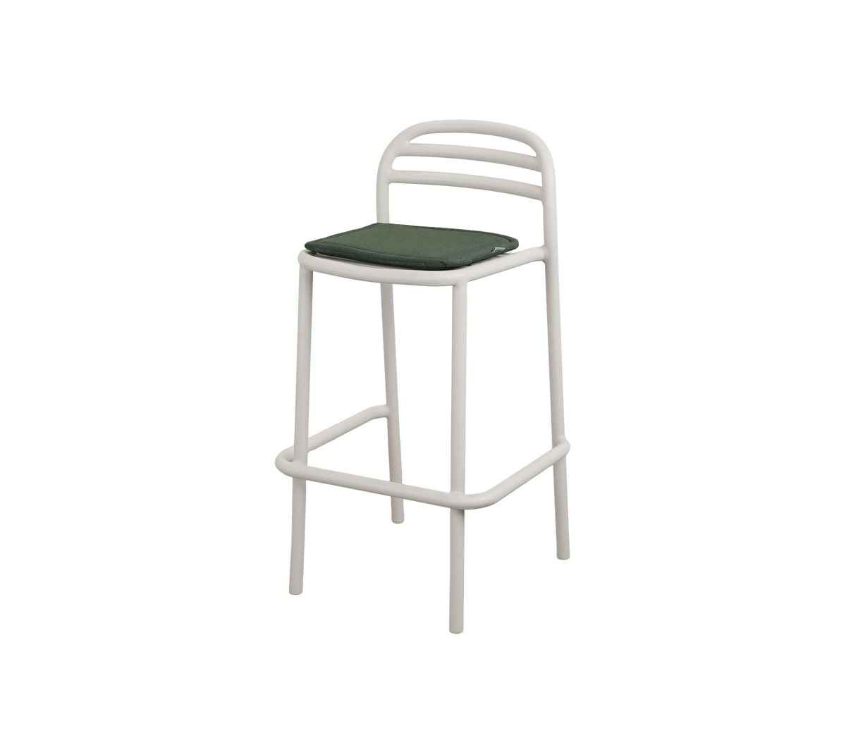Cane-line Bliss barstol – Sand, aluminium / Light green, Delight m/QuickDry & Airflow
