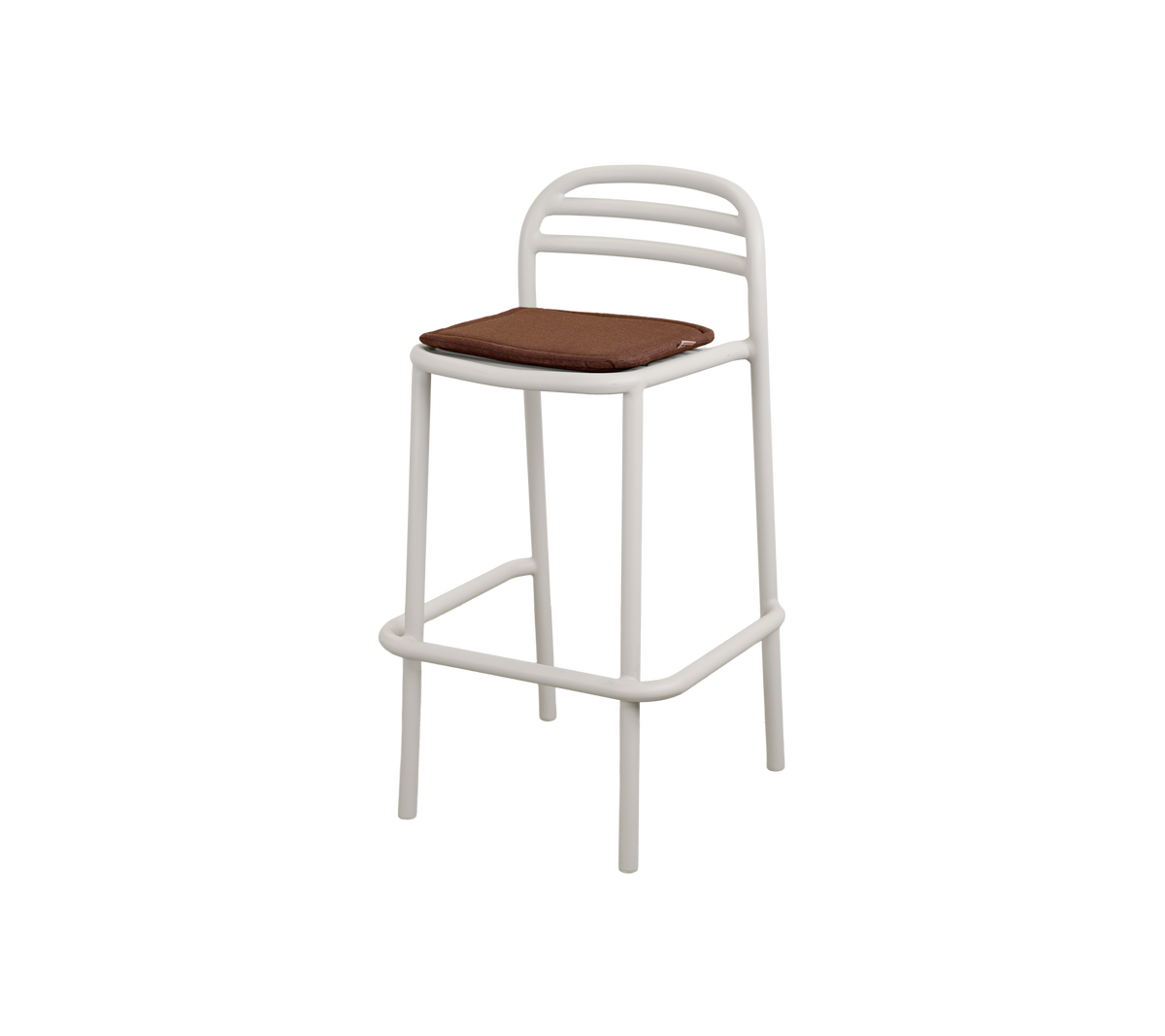 Cane-line Bliss barstol – Sand, aluminium / Desert red, Delight m/QuickDry & Airflow