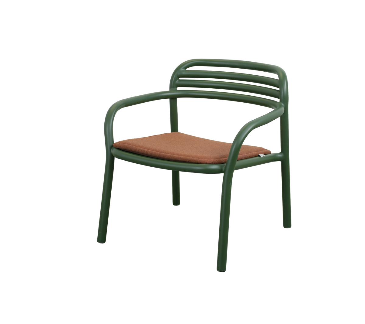 Cane-line Bliss loungestol – Dark green, aluminium / Desert red, Delight m/QuickDry & Airflow