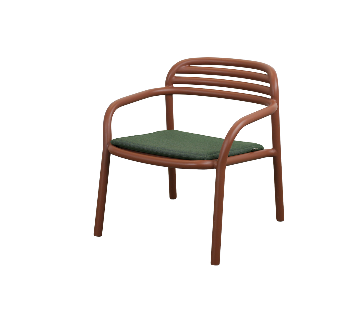 Cane-line Bliss loungestol – Desert red, aluminium / Light green, Delight m/QuickDry & Airflow