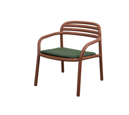 Cane-line Bliss loungestol – Desert red, aluminium / Light green, Delight m/QuickDry & Airflow