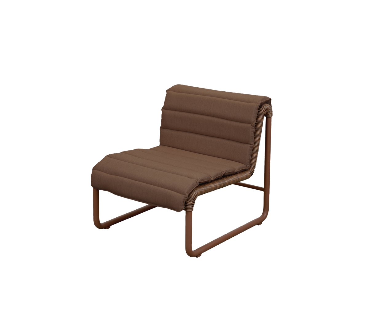 Cane-line Al Dente loungestol – Desert red small round core Weave m/desert red aluminium / Desert red, Delight m/QuickDry & Airflow