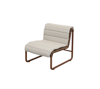 Cane-line Al Dente loungestol – Desert red small round core Weave m/desert red aluminium / Sand, Natté m/QuickDry & Airflow