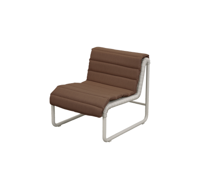 Cane-line Al Dente loungestol – Sand small round core Weave m/sand aluminium / Desert red, Delight m/QuickDry & Airflow