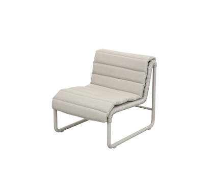 Cane-line Al Dente loungestol – Sand small round core Weave m/sand aluminium / Sand, Natté m/QuickDry & Airflow