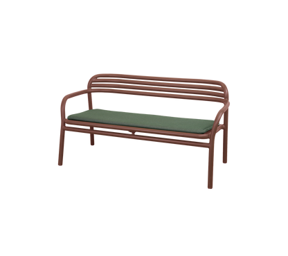 Cane-line Bliss sofa – Desert red, aluminium / Light green, Delight m/QuickDry & Airflow
