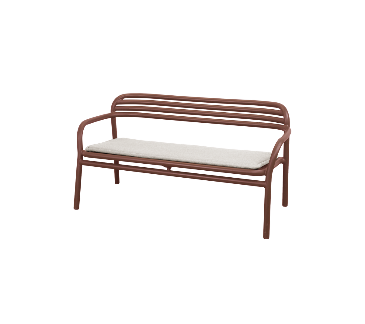 Cane-line Bliss sofa – Desert red, aluminium / Sand, Natté m/QuickDry & Airflow