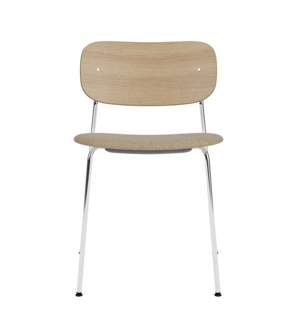 Audo Copenhagen Co Dining Chair spisestol, polstret sete, uten armlener, krom. Velg tekstil og rygg