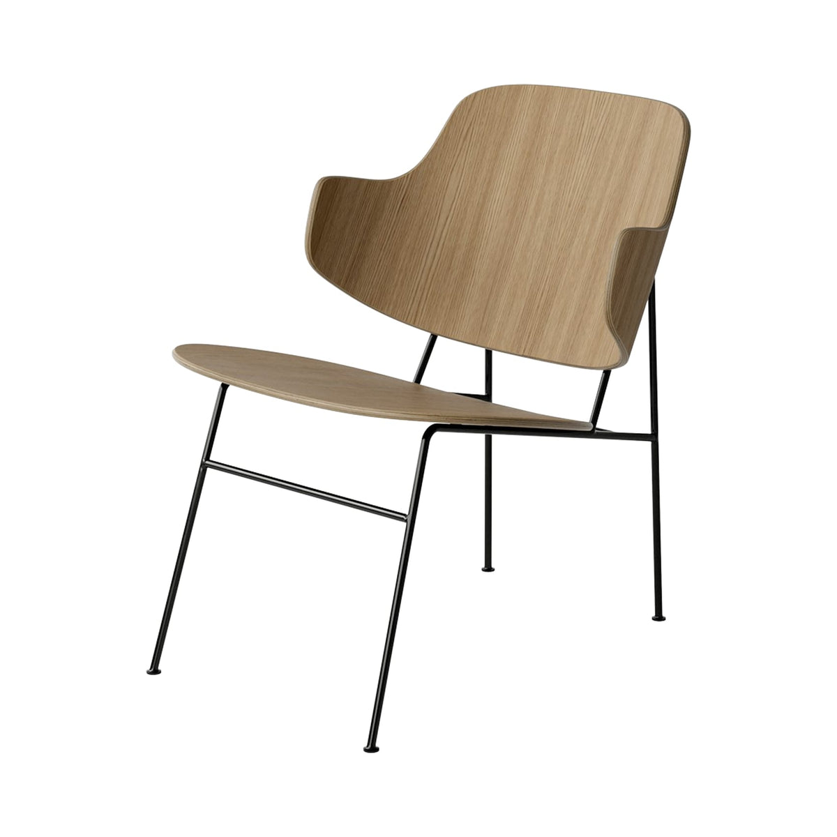 Audo Copenhagen The Penguin Lounge Chair lenestol, uten polstring. Velg treverk