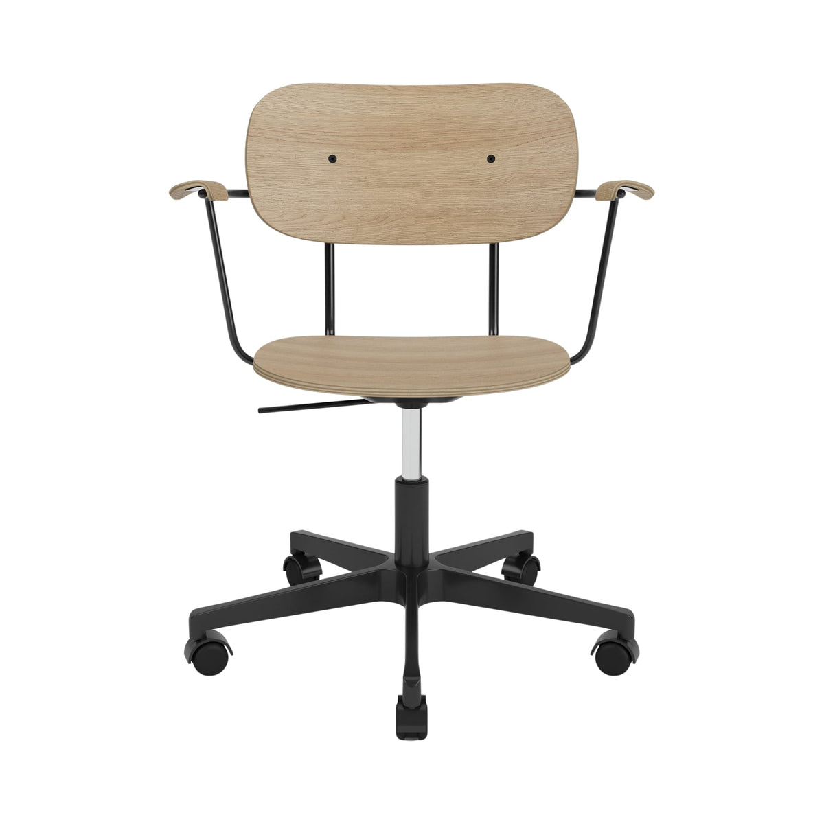 Audo Copenhagen Co Task Chair kontorstol, uten polstring. Velg understell, treverk og armlener