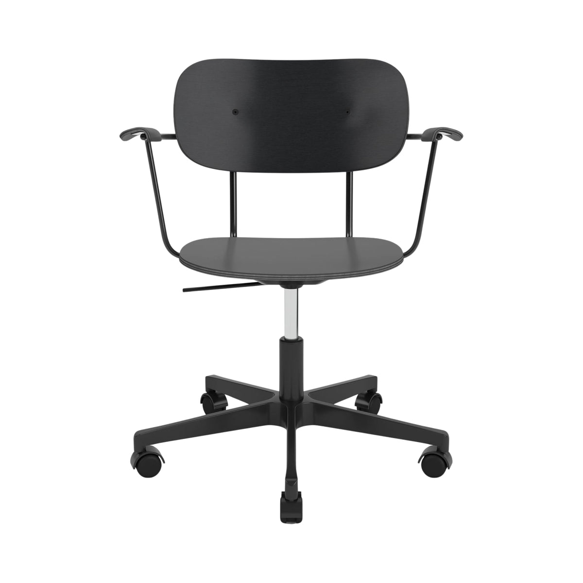 Audo Copenhagen Co Task Chair kontorstol, uten polstring. Velg understell, treverk og armlener