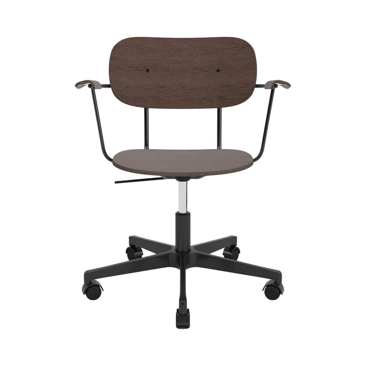 Audo Copenhagen Co Task Chair kontorstol, uten polstring. Velg understell, treverk og armlener