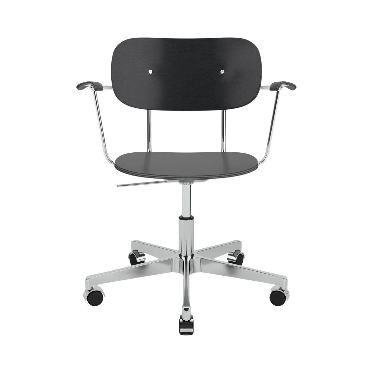 Audo Copenhagen Co Task Chair kontorstol, uten polstring. Velg understell, treverk og armlener