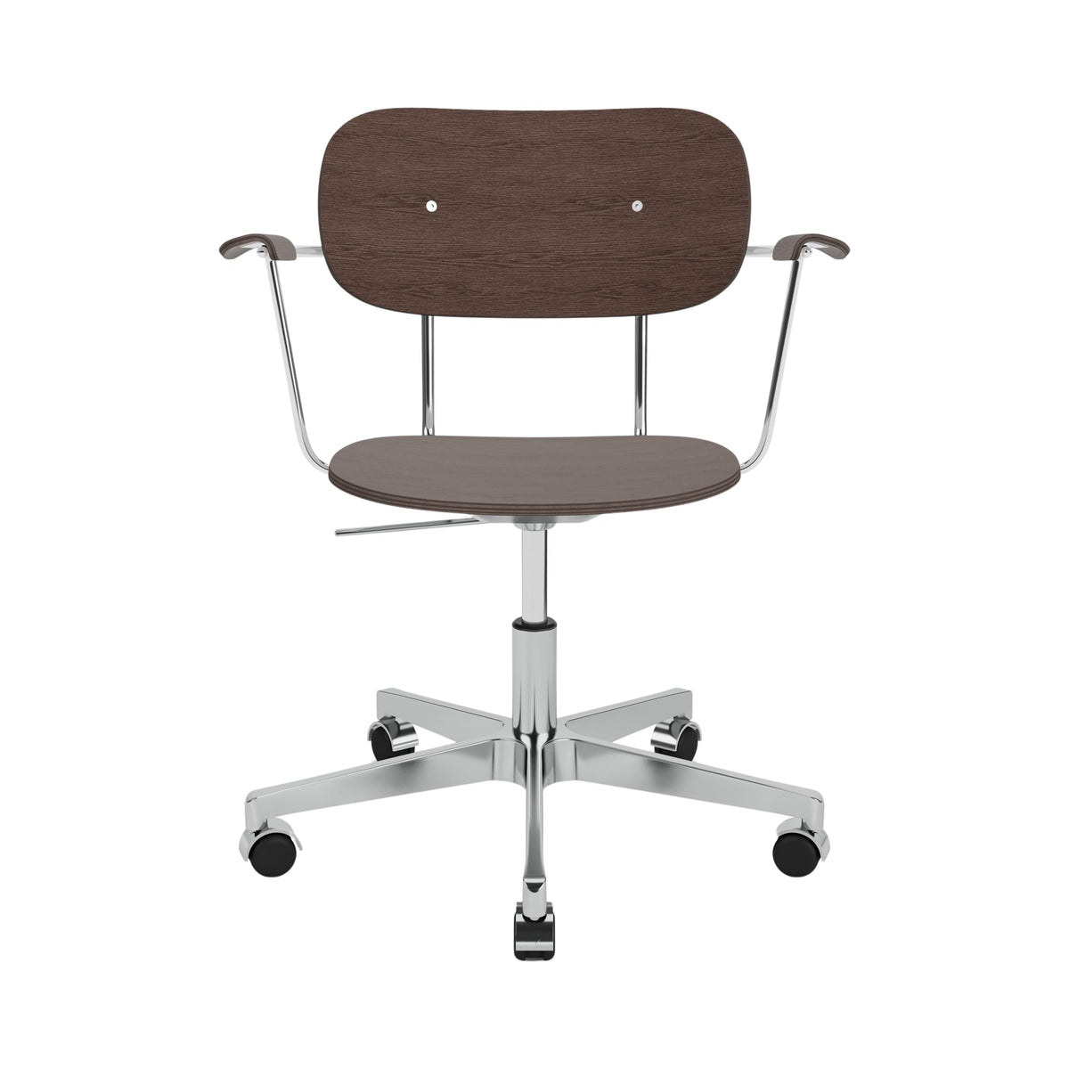 Audo Copenhagen Co Task Chair kontorstol, uten polstring. Velg understell, treverk og armlener.