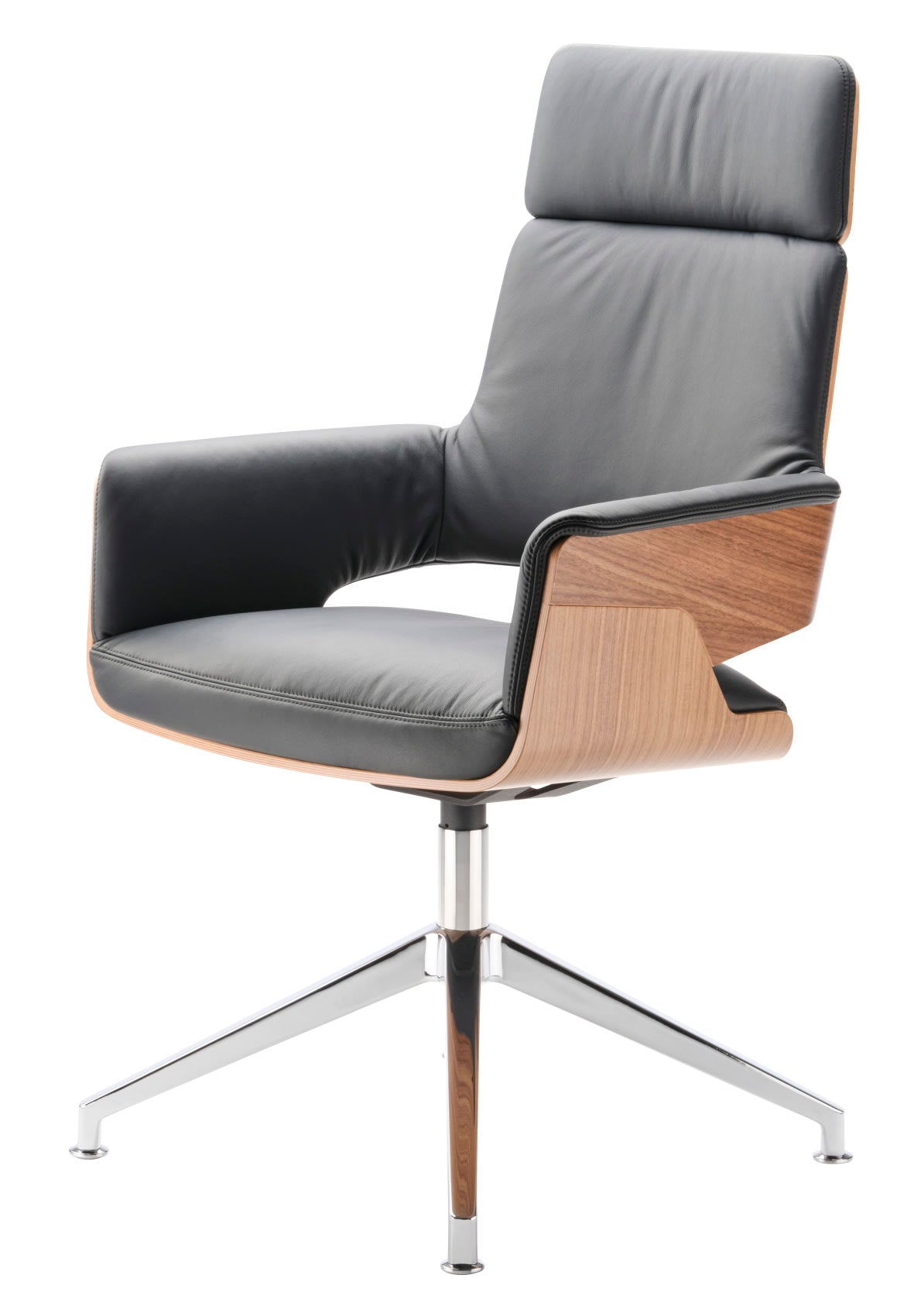 Thonet S 847 PVDWE i grått lær