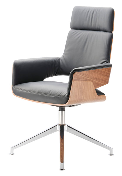 Thonet S 847 PVDWE i grått lær