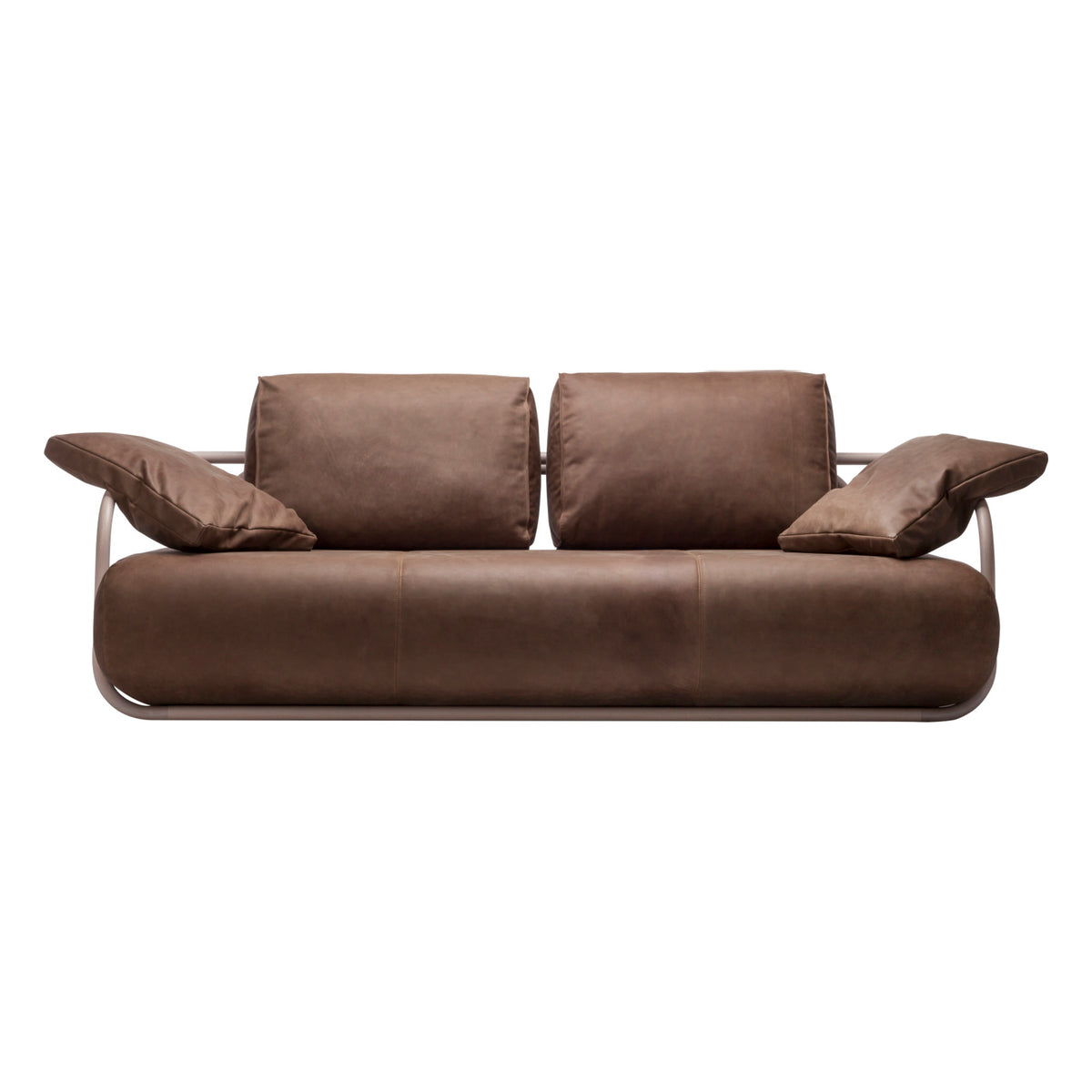 Thonet 2002/C002 sofa i brunt lær