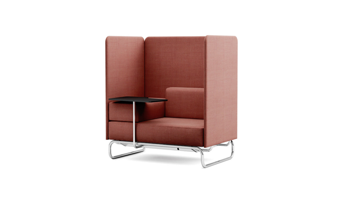 Thonet S 5001 med skrivebrett i rødt