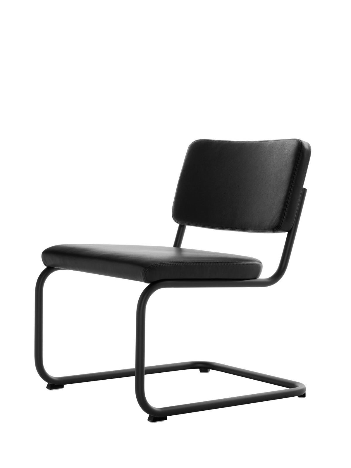 Thonet S 32 PVL helpolstret i skinn