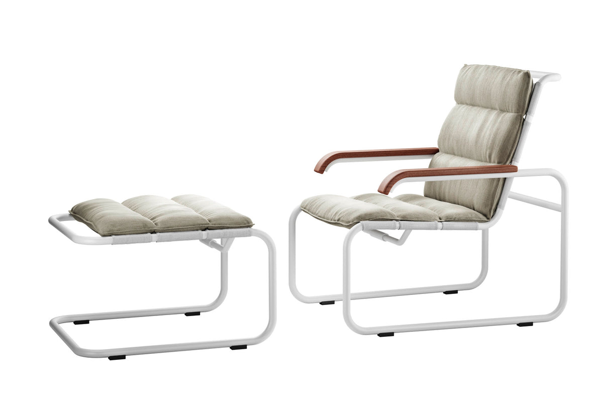 Thonet S 35 Outdoor med naturfarget pute