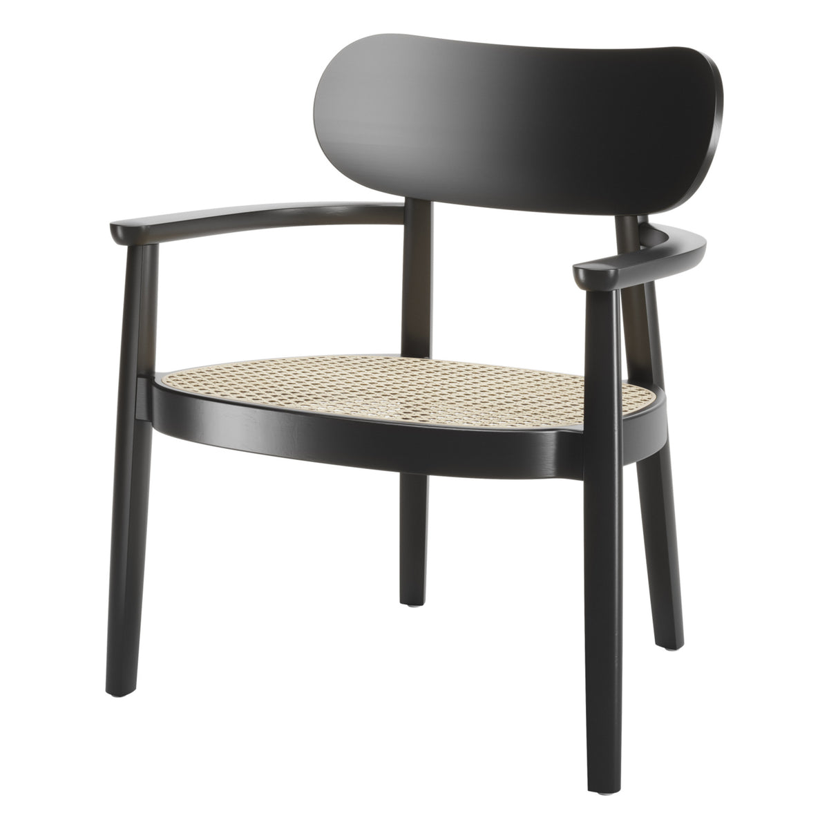 Thonet 119 F lenestol med flettet sete i sort