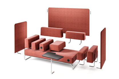 Thonet S 5000 moduler i rødt