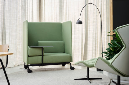Thonet S 5001 med panel i grønt stoff