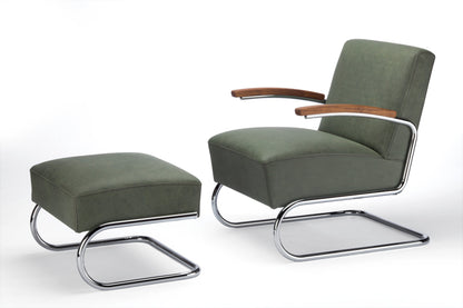 Thonet S 411 H i grønt stoff