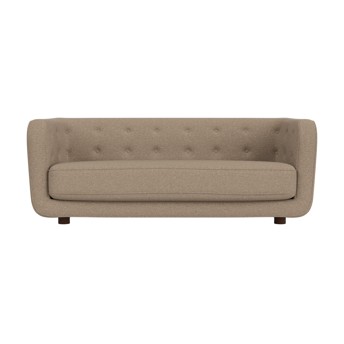 Audo Copenhagen Vilhelm Sofa sofa. Velg tekstil, treverk og knapper