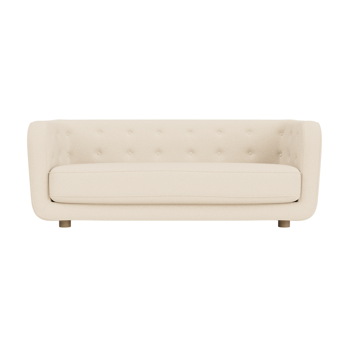 Audo Copenhagen Vilhelm Sofa sofa. Velg tekstil, treverk og knapper