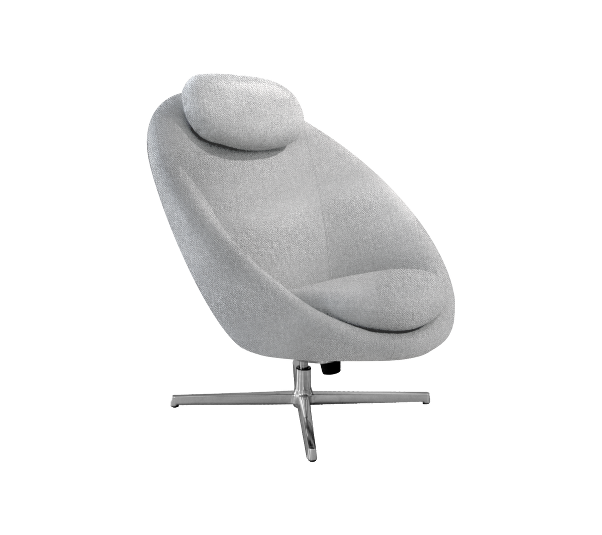 Cane-line Pace loungestol inkl. nakkepute – Light grey, Ambience / Polert, aluminium