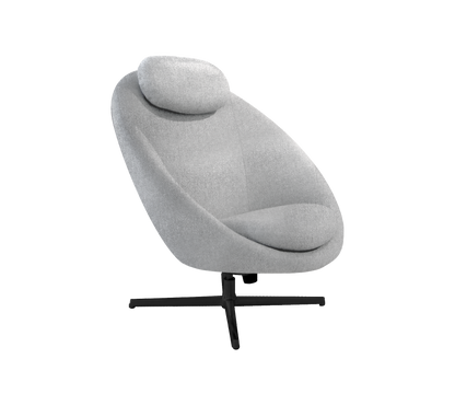 Cane-line Pace loungestol inkl. nakkepute – Light grey, Ambience / Black, aluminium