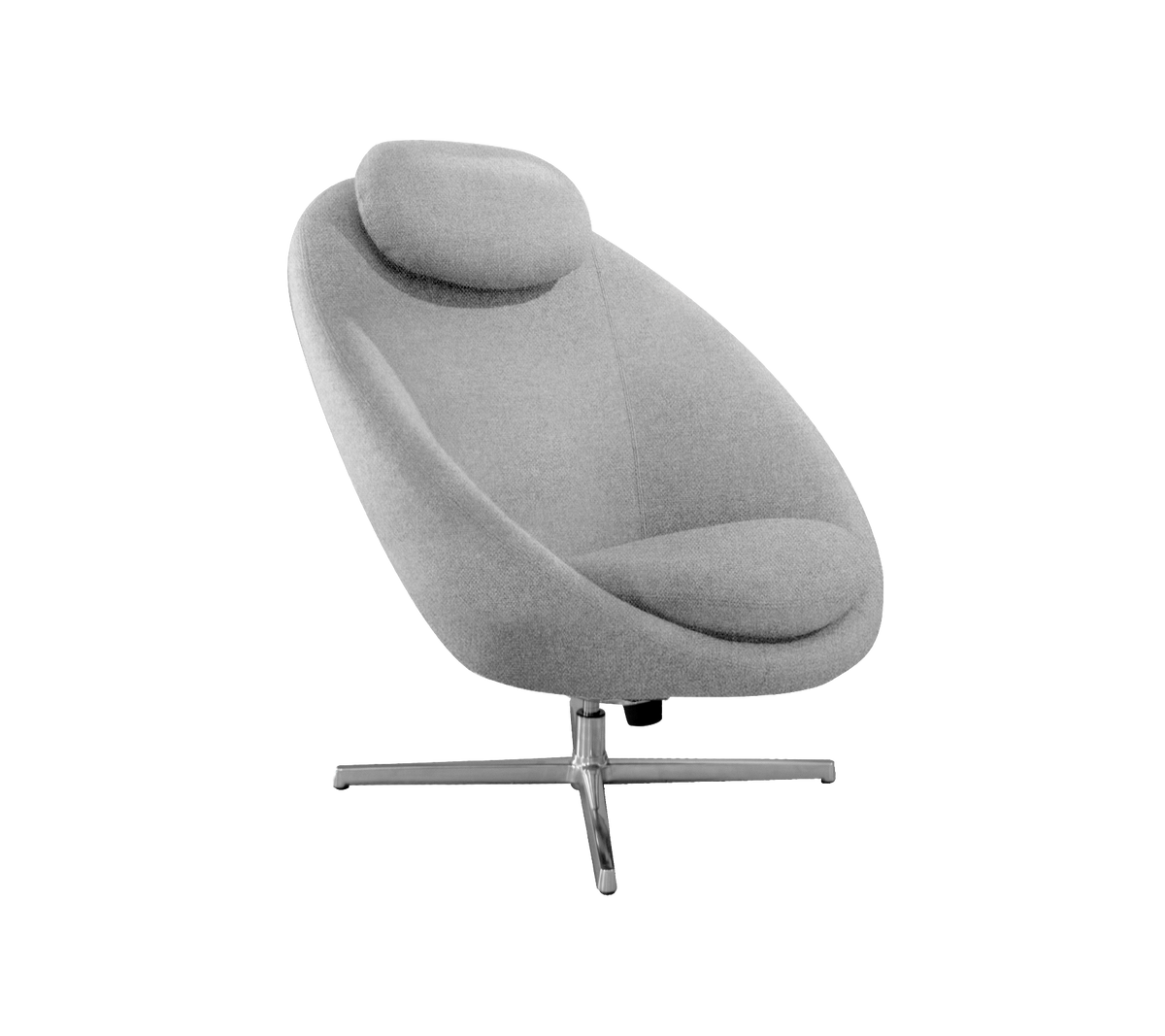 Cane-line Pace loungestol inkl. nakkepute – Light grey, Essence / Polert, aluminium