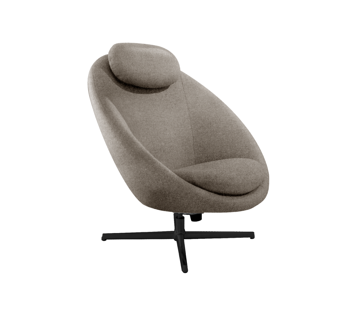 Cane-line Pace loungestol inkl. nakkepute – Light brown, Essence / Black, aluminium